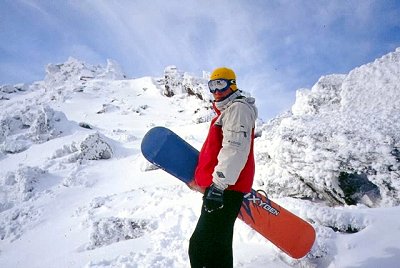 Snowboarder en el Cerro Castor